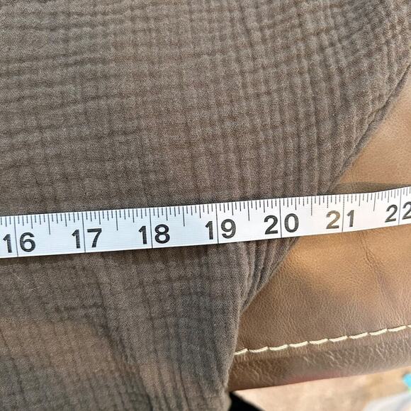 Stillwater Gauzy Boho Waffle Knit Romper Jumpsuit Dolman Sleeve Chocolate MED - Picture 5 of 7